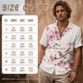 thumbnail image 4 of FOR U DESIGNS Cherry Blossom Bird Print Matching Outfits Linen-Style Couple Clothes Sets Sleeveless Summer Dresses for Women, Men's Casual Button-Down Shirts, 4 of 7