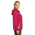 thumbnail image 3 of Sport-Tek Ladies Colorblock Hooded Raglan Jacket-3XL (Pink Raspberry/White), 3 of 5