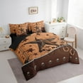 thumbnail image 3 of jejeloiu Rustic Texas Stars 7-Piece Twin Bedding Sets,Farmhouse Horseshoe Bedding Comforter Set,Black Aplshing Ink Sheet Sets For Men Women,Ultra Soft Home Decor Reversible, 3 of 8