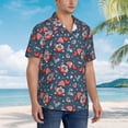 thumbnail image 3 of Bingfone Men's Short Sleeve Button Down Shirts Hawaiian Gnome Love USA Printed Beach Shirt, 3 of 7