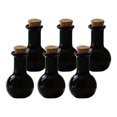 thumbnail image 3 of 6 mini botellas de vidrio con tapón de corcho, frascos de almacenamiento para deseos. Negro, 3 of 6