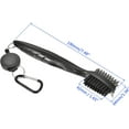 thumbnail image 4 of 2 Pack Golf Club Brush - Golf Club Groove Cleaner Zip-line Dual Sided Bristle Cleaning Tools, Retractable, Apply to Outdoor (Red, Black), 4 of 5