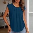 thumbnail image 2 of BTDECLAR Women Tops Plus Size Crewneck Pleated Casual Elegant Sleeveless Summer Tank Tops Trendy Dressy Business Work Tunic Blouses Tops, 2 of 8