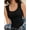Black, variant on Women's Square Neck Ribbed Tank Tops, Slim Fit Sleeveless Camisole, Stretchy Basic Casual Tanks for Layering, Daily Wear