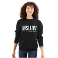 thumbnail image 3 of Autism Seeing the World Differently Unisex Plus Fleece Graphic Sweatshirt Brisco Brands 2X, 3 of 5