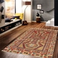 thumbnail image 2 of Pasargad Home Kazak 62" x 96" Hand-Knotted Wool Area Rug in Rust Red/Ivory, 2 of 6