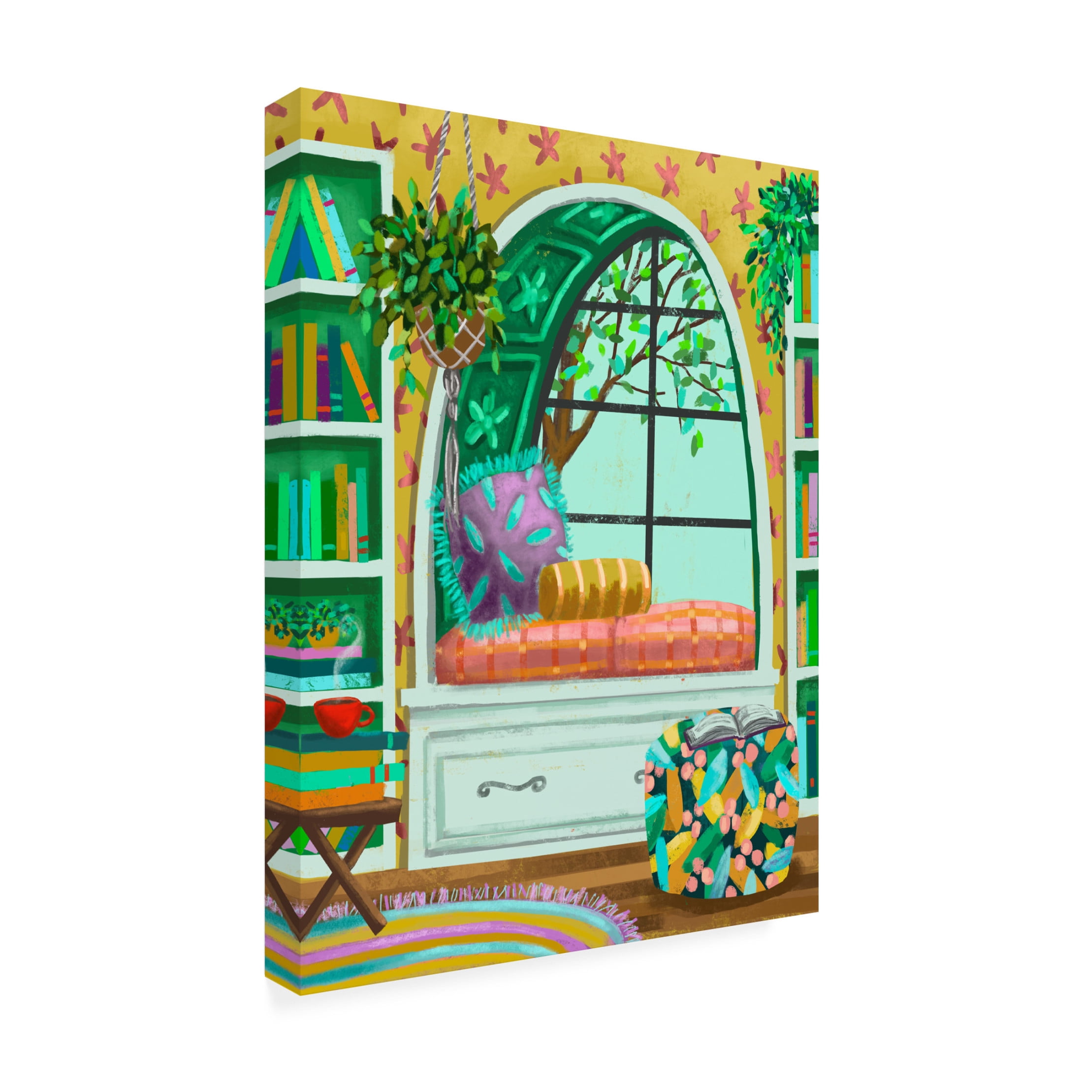 Canvas Wall Art - Christine Rotolo 'Reading Nook' Wall Art for Living Room, Bedroom, or Office Décor by Trademark Fine Art - 18 x 24 Inches