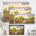 thumbnail image 4 of Designart 'Lake In The Reeds With Full Moon' Nautical & Coastal Framed Canvas Wall Art Print, 4 of 5