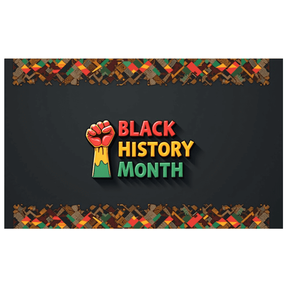 African Pattern Black History Month Banner Cultural Design Afrocentric Theme Fist Emblem for Educational Event Commemoration Decorations Community Gathering