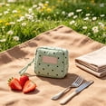 thumbnail image 6 of Makeup Bag Cute Heart Dots Sanitary Napkin Storage Bag, Portable Mini Fabric Period Pouch, Small Makeup organizer Purse for Travel, Compact Square Pouch for Daily Use - Green, Ccwuwei, 6 of 6