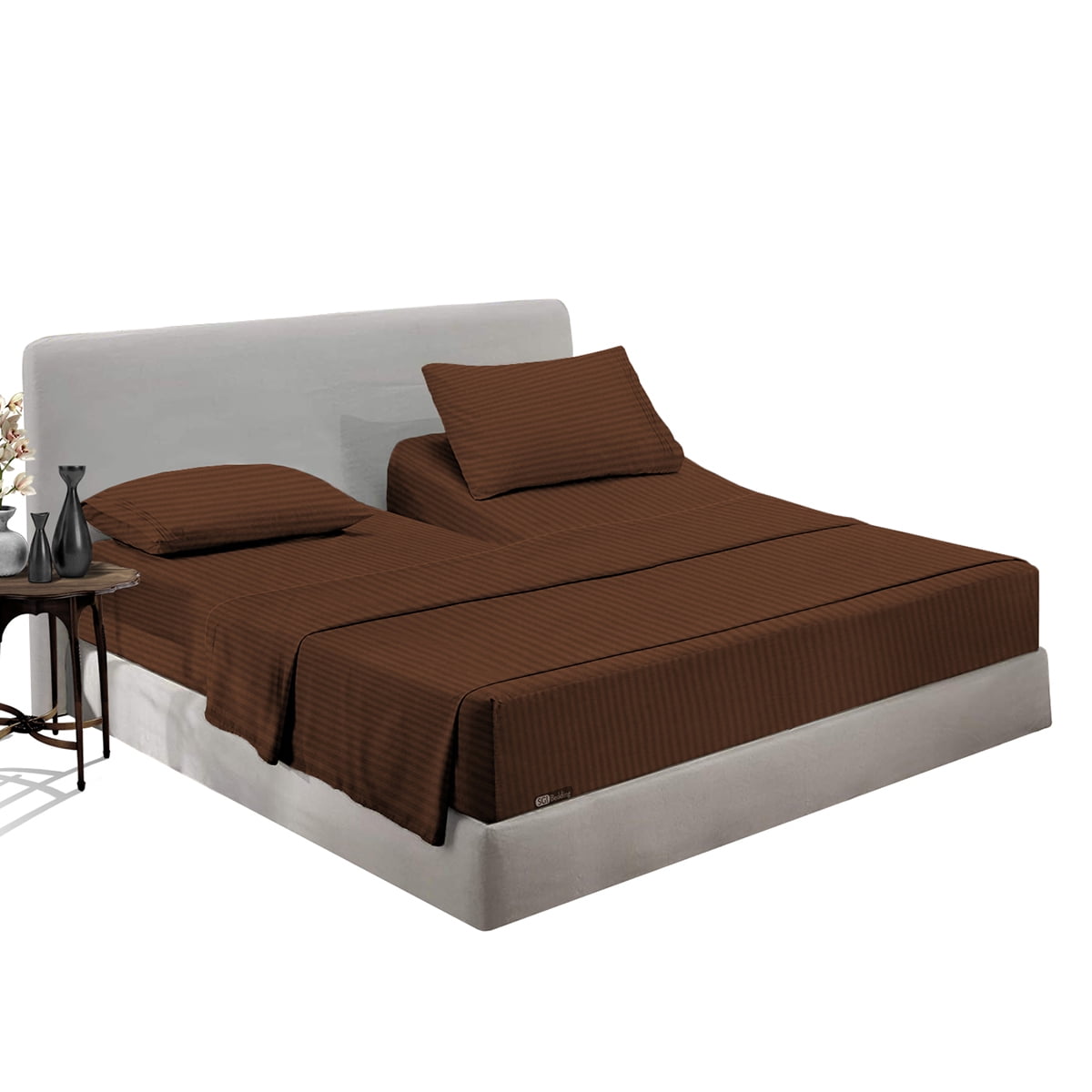 Adjustable 5 pcs Split Bed Sheet Set 1000 TC Egyptian Cotton King Size All Strip 