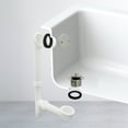 thumbnail image 2 of Westbrass 594244-05 14" White Poly Bath Overflow Assembly with Twist & Close Drain and 2-Hole Faceplate, Polished Nickel, 2 of 14