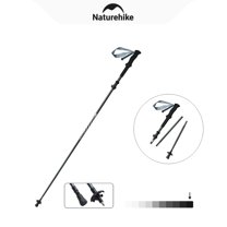 Naturehike, Aluminum Ultralight Walking Pole, Five-Fold Trekking Poles with EVA Grip, Quick Lock Collapsible Hiking Pole, Adjustable Walking Sticks, Tungsten Steel Pole Tip, 1 Trekking Pole.
