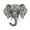 Antique Silver, variant on Ayyufe Shining Rhinestones Elephant Head Brooch Pin Garment Hat Collar Badge