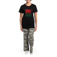 thumbnail image 4 of CafePress - Celticproud_Cymru_T10x10 Women's Dark Pajamas - Women's Short Sleeve Print T-Shirt and Pants Dark Cotton Pajama Set, 4 of 7