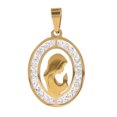 thumbnail image 1 of Colgante de la Virgen María Talla Exquisita Joyería de la Virgen María de Acero de Titanio para Hombres Mujeres Uso Diario Dorado, 1 of 5