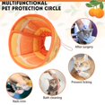 thumbnail image 4 of Adjustable Cat Recovery Collar - Soft Cone for Post-Surgery, Prevents Licking, Enables Eating and Drinking - Small Size, 4 of 4