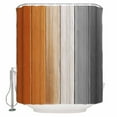 thumbnail image 2 of Burnt Orange Gray Ombre Waterproof Fabric Shower Curtain, Vintage Farmhouse Wooden Shower Curtain for Bathroom Curtains Bathtubs Hotel Washable Shower Curtains with 12 Hooks Standard 60x72, 2 of 6