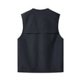 thumbnail image 3 of Men's Fishing Vest Lightweight V Neck Travel Work Safari Vest Jacket with Multi Pockets Casual Outdoor Sports Photography Vest, 3 of 5