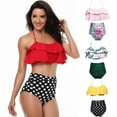thumbnail image 2 of 2 Pcs Maillot de Bain Assorti Maman et Moi pour la Famille, Volants, Maillot de Bain pour Femmes, Enfants, Tout-Petits, Bikini, Tenue de Plage, Ensembles, 2 of 6