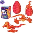 thumbnail image 1 of Figura de juguete Jefuzh con diseño de dragón dorado rojo impreso en 3D, 14 cm, 1 of 7