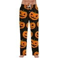 thumbnail image 2 of Satingcolo Mens Pajama Pants Halloween Soft Lightweight Men's Pajama Bottoms Sleep Lounge Pants For Men With Drawstring, 2 of 7