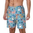 thumbnail image 2 of Uemuo Cute Dog Pattern Mens Swim Trunks Quick Dry Board Shorts with Mesh Lining, Stretch Beach Shorts Quick Dry No-Chafing Board Shorts-Small, 2 of 9
