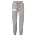 thumbnail image 3 of YDLCAFD Women's Casual Minimalist Spring/summer Solid Color Pants With Printed Pockets And Drawstring Home Pants 8, 3 of 3