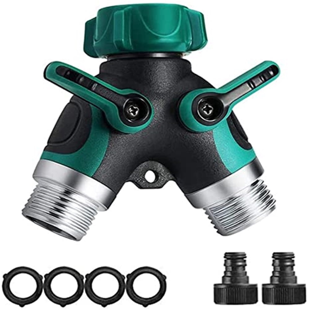 Kepooman Garden Hose Splitter, Y Connector Brass Garden Hose Adapter 3/4" Faucet/Spigot Water Hose Splitter, Green Kepooman Garden Hose Splitter, Y Connector Brass Garden Hose Adapter 3/4" Faucet/Spigot Water Hose Splitter, Green