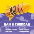 thumbnail image 4 of (3 pack) Lunchables Shareables Ham & Cheddar with Crackers, Chocolate Crème Cookies and Gummy Worms, 22.7 oz Party Tray, Refrigerated, Bites, 4 of 18