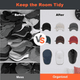 thumbnail image 5 of 16 PCS Adhesive Hat Hooks for Baseball Caps, Strong Hat Organizer, Minimalist Hat Display, Hat Hangers for Wall (White), 5 of 8