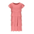 thumbnail image 2 of LLYwey Women's Plus Size Summer Dresses - Casual Round Neck Short Sleeve Ruffle Tiered Midi Dresses for Women Evening Party Beach Vacation Sundress, I-19, Pinks, 5XL, 2 of 4