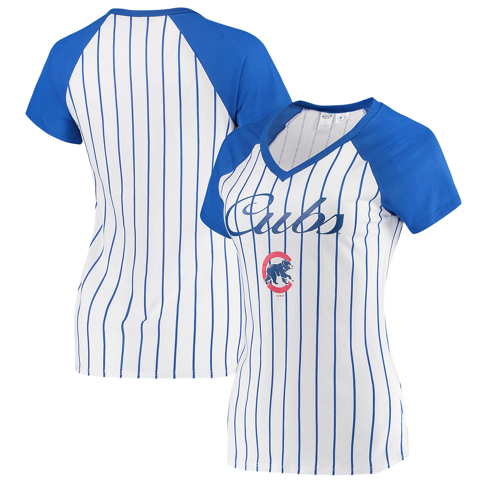 Chicago Cubs Concepts Sport Women's Vigor Pinstripe T-Shirt - White ...