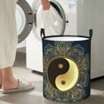 thumbnail image 4 of Laundry Basket, Yin And Yang Mandala Waterproof Laundry Hamper with Padded Handles, Clothes Hamper for Laundry, Bedroom, Dorm, Towels, Laundry Bin Easy Storage, 4 of 6