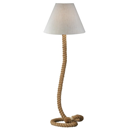 Modern Home Nautical Pier Rope Floor Lamp Brown