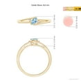 thumbnail image 5 of Angara Natural 0.2 Ct. Aquamarine with Diamond Side Stone Ring in 14K Yellow Gold for Women (Ring Size: 3), 5 of 10