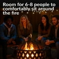 thumbnail image 4 of Sunnydaze 30" Round Wood-Burning Bronze Finish Crossweave Fire Pit with Spark Screen, 4 of 23
