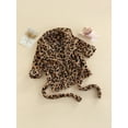 thumbnail image 3 of Kmbangi Kids Flannel Bathrobe, Solid Color/Leopard Print Pocket Robe with Belt, 3 of 8