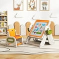thumbnail image 4 of Costway 6-in-1 Multi-activity Children Table & Chair Set with Pen Slot, Storage Baskets Orange, 4 of 10