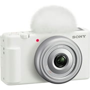 Sony ZV-1F LCD Display 4x Digital Zoom 20.1 MP Shoot Digital Camera with Cleaning Kit, White