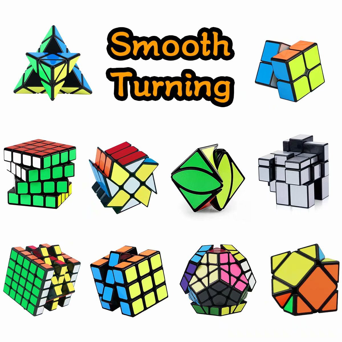 QIYI Cube Toys New Colour 2X2 3X3 4X4 5X5 Magic Cube Pyramid Ivy Smooth Puzzle 