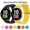 thumbnail image 3 of 2/3/4Pack Ocean Silicone Bands For Samsung Galaxy Watch 4&5 40mm 44mm/Galaxy Watch 5 Pro 45mm/Galaxy Watch 4 Classic 42/46mm/Watch 3/Active 2 40mm/44mm band,20mm/22mm Silicone Sports Strap Men Women, 3 of 7