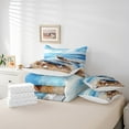 thumbnail image 4 of Erosebridal Hawaii Beach Bedding King Size, Sea Wave Seashell Starfish Comforter Sets with Sheets, Reversible 7-Piece, 4 of 4
