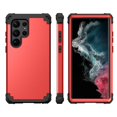 thumbnail image 2 of Dteck Case for Galaxy S23 Ultra,Drop Protection Rugged Shockproof Rubber Military Protective Bumper Hard Cover Armor Heavy Duty for Samsung Galaxy S23 Ultra, Red, 2 of 7