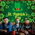 thumbnail image 3 of MXTPOV St.Patrick's Day Banner, Lucky Green Shamrock Leprechaun Backdrop for Garden Party Home Decor, St Patricks Day Decorations, Welcome Decor Flag Yard Signs, 3 of 4