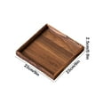 thumbnail image 2 of Square Wooden Tea Tray for Dry Brewing and Cup Organization - Multi-Purpose Snack and Fruit Serving Platter, Space-Saving Home Kitchen Accessory, 2 of 6