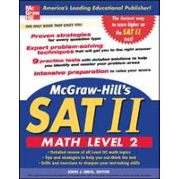 Pre-Owned McGraw-Hill's SAT II: Math Level 2 (McGraw-Hill Education SAT Subject Test Math Level 2) (Paperback) 0071456724 9780071456722