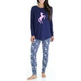 thumbnail image 3 of Sleepyheads Women’s Knit Long Sleeve Tunic Top and Leggings Pajama Set, 3 of 5