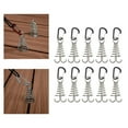 thumbnail image 2 of 10 Pcs Piquets de Tente, Ancrage de Terrasse, Boucle à Ressort, Accessoires pour Extérieur, Noir, 2 of 9