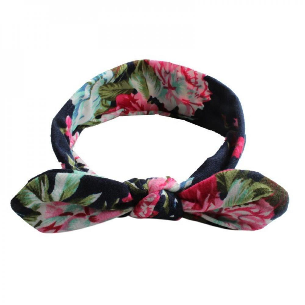 Details about   Floral Print Scrunchies Hair Scarf Headband Elastic Hairbands Turban Headbands